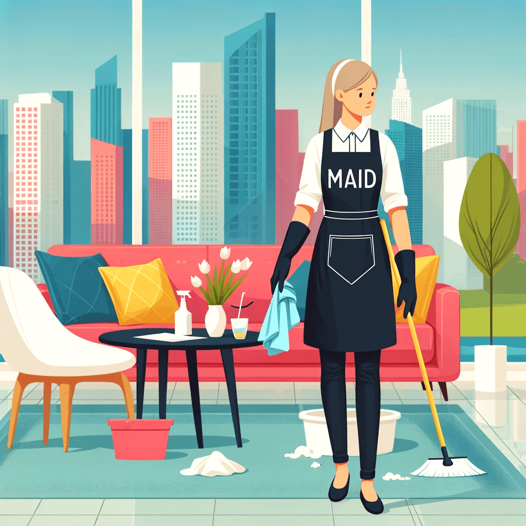 Maid cleaning